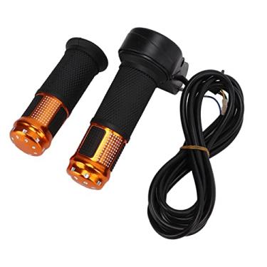 Imagem de SPYMINNPOO E-Bike Cabo de acelerador de acelerador, 1 par/conjunto de acessórios para acelerador de veículos elétricos 12V-99V para scooter elétrica de bicicleta (sem exibição de três velocidades) (ouro)