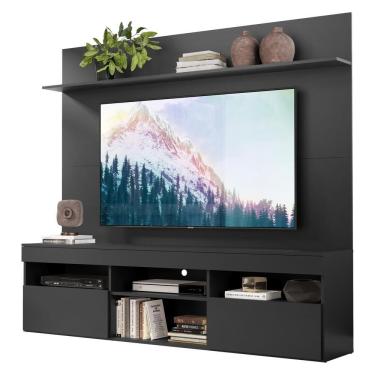 Imagem de Rack com Painel e Suporte para TV até 65" Multimóveis Madri FG3366 Preto