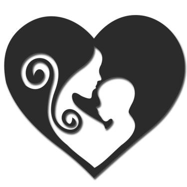 Imagem de Placa decorativa mamãe e bebê