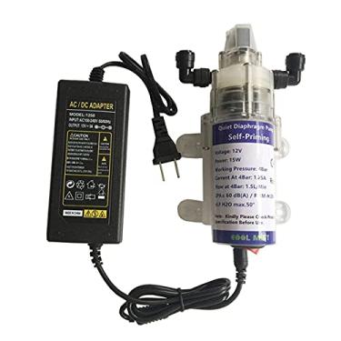 Imagem de ZTBH Bomba de impulsionador de aço inoxidável Bombas de jato de gramado 12v 5a Silenciosa Aquário, Bomba de névoa para Jardim Sistema de Nebulização para Jardim Doméstico Irrigação Transporte de Água (Cor: Bomba com Potência)