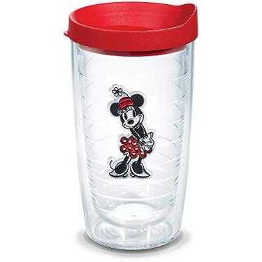 Imagem de Tervis Disney – Copo de viagem com isolamento duplo da Minnie original feito nos EUA mantém as bebidas frias e quentes, 473 ml, clássico
