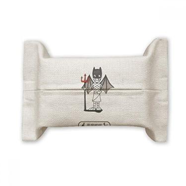 Imagem de Mummy Halloween Devil Morus Hórus Suporte de capa de papel para lenços faciais Bolsa de linho de algodão