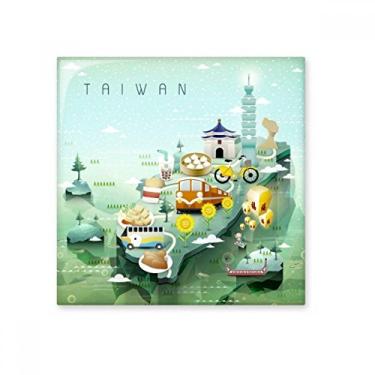 Imagem de Adesivo brilhante de azulejo de cerâmica para viagem Taiwan Food Atrations