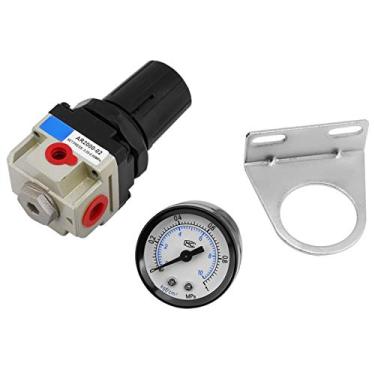 Imagem de Válvula reguladora de pressão de fonte de ar G1/4 Filtro ajustável redutor de pressão compressor de ar interruptor regulador com botão e medidor para ar líquido