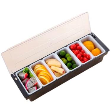 Imagem de LE GALO Porta Condimentos 6 Divisões em Plástico, Frutas, Pizza, Barman, Eventos