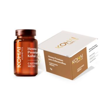 Imagem de HENNA PREMIUM KOHAI PARA SOBRANCELHA CASTANHO MÉDIO 3g