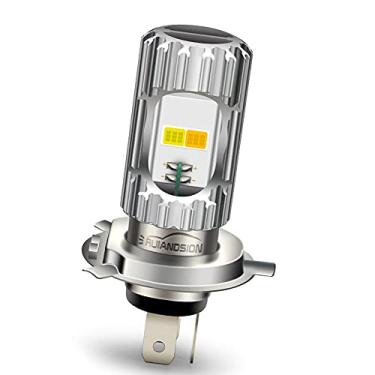 Imagem de Ruiandsion Lâmpada de LED H4 para farol de motocicleta DC 12-85V Super Brilhante 9003 P43t Farol Hi/Lo Branco/Amarelo Lâmpada de LED de substituição para farol de moto, sem polaridade