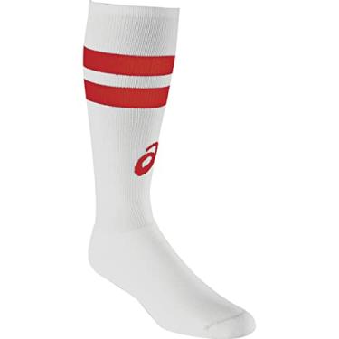 Imagem de ASICS Meias listradas na altura do joelho, White/Red, Small