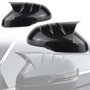 Imagem de INUBOXES 2 peças de acabamento de capa de espelho retrovisor lateral estilo fibra de carbono compatível com Honda CRV CR-V 11º Civic Accord 2023 2024 (capa de espelho lateral)