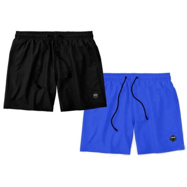 Imagem de Kit 2 Bermudas Life Lisa Short Liso Masculino Básico Mauricinho Tactel-Masculino