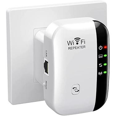 Imagem de Amplificador de sinal WiFi, cobre até 3000 m² e 35 dispositivos, extensor de alcance WiFi, boosters WiFi para casa, com porta Ethernet, fácil configuração, extensor de roteador para Internet sem fio