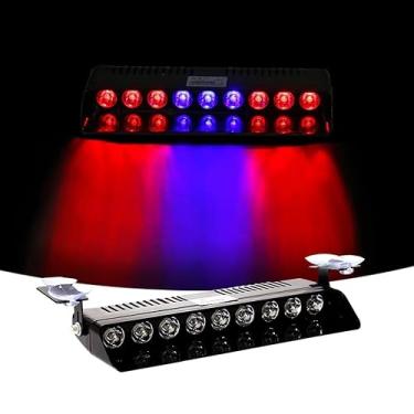 Imagem de Strobo Interno 9 Leds giroflex para uso dentro do veiculo (Vermelho com Azul)