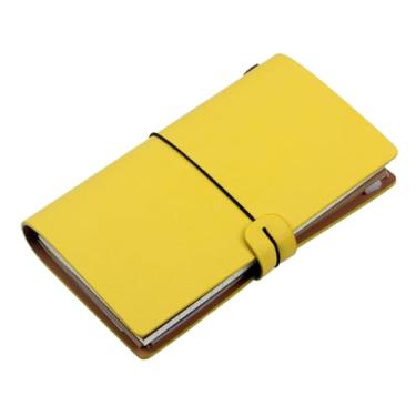 Imagem de Joucien Caderno A6 Negócios Criativo Folha Solta Caderno Retro Mão Ledger-Limão Amarelo - 20 cm * 12 cm