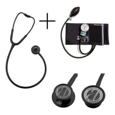 Imagem de Kit Esfigmomanômetro Pamed + Estetoscópio Eternity Luxo Bic