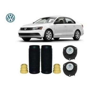 Imagem de 2 Kit Coxim Batente 55mm Coifa Amortecedor Dianteiro Jetta 2008 2009 2