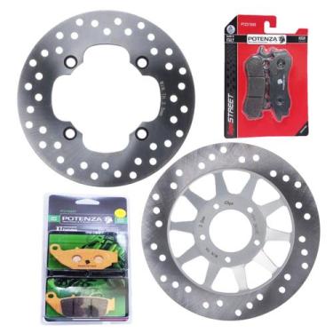 Imagem de Discos de Freio Nxr 160 Bros Combi Brake + Pastilhas Potenza - GP7 / P