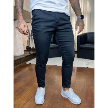 Imagem de Calças Sport Fino Skinny Masculina Bolso Faca - Next Jeans, Preto, 44