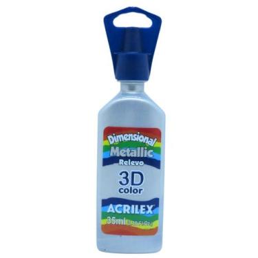 Imagem de Dimensional Relevo Metallic 35ml ACRILEX, Prata