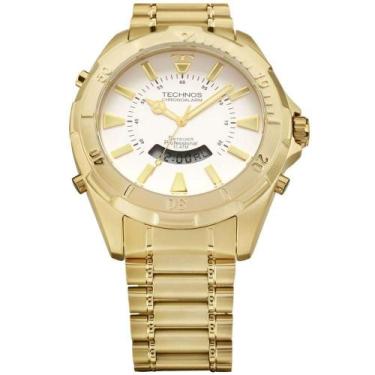 Imagem de Relógio Technos Masculino Skydiver Sport Dourado Wt205Fl/4B, Aço inox,