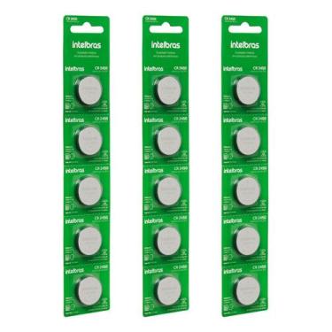 Imagem de 15 baterias pilhas de litio moeda 500mah 3v cr2450 intelbras