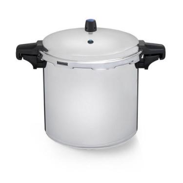 Imagem de Panela de pressão 20 litros eterna profissional nigro, Prata, 20L