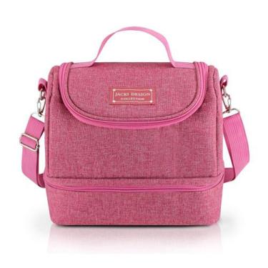 Imagem de Bolsa Térmica Marmita Lancheira Necessaire 2 Divisórias Compartimentos