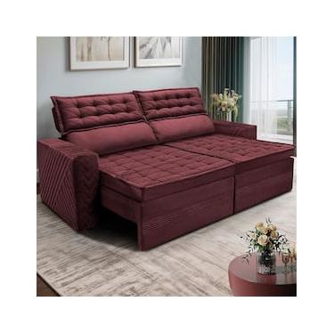 Imagem de Sofá 4 Lugares Cama inBox Cielo com Assento Retrátil, Encosto Reclinável em Suede Velusoft e 230cm de Largura