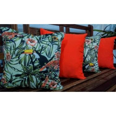 Imagem de - kit 4 capas de almofadas Gorgurinho/ Oxford Laranja 45x 45 - Thais E