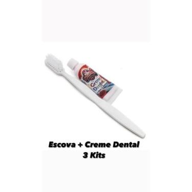Imagem de Kit Escova Para Pets Escova Dental + Creme Dental Morango CatDog - Cat