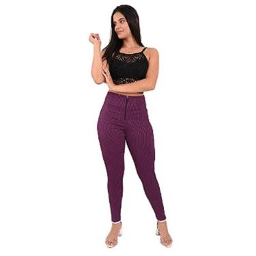 Imagem de Calça feminina 3d com zíper levanta bumbum premium - LORI MODAS, Vinho