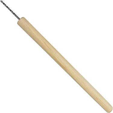 Imagem de KAKURI Furadeira manual para madeira, ferramenta manual para madeira, bomboo, PVC, ferramenta japonesa, furo de 0,6 cm – Lâmina de parafuso reta – Feito no Japão (40867)