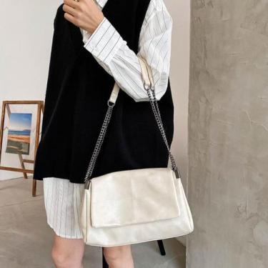 Imagem de Bolsa Feminina Média De Alça Transversal Reforçada Lateral - Alwy, Off