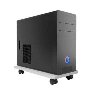 Imagem de Suporte CPU Pc Gamer Com Rodas Base MDF Portátil - Deliquadros, Branco