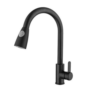 Imagem de Torneira Misturdor Monocomando Cozinha Aço Escovado Extensível Gourmet