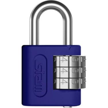 Imagem de Cadeado com Segredo 25MM Azul - Zamac - STAM