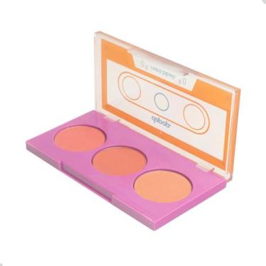Imagem de Paleta de Blush 3x1 Acabamento Natural Alta Pigmentação Longa Duração 