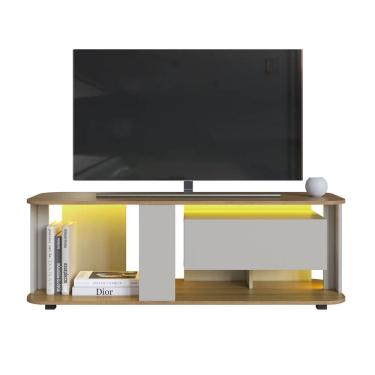 Imagem de Rack Moderno Com LED 01 Gaveta 136cm Mell Arenas PRODDY