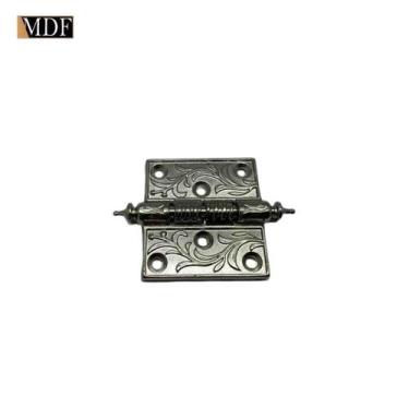 Imagem de Dobradiça Trabalhada Flor para Caixa de Madeira 4,5x3,2cm Artesanato -