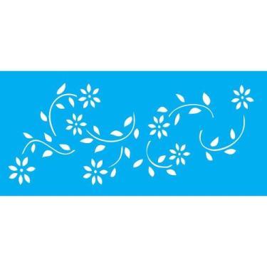 Imagem de Stencil Opa 7 x 15 cm - Margarida - 1963 - Opa Criando Arte