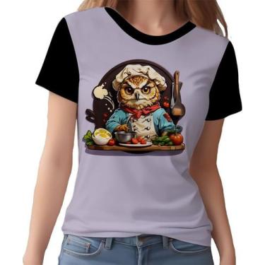 Imagem de Camisa Camiseta Tshirt Chefe Coruja Cozinheira Cozinha 2 - Enjoy Shop,