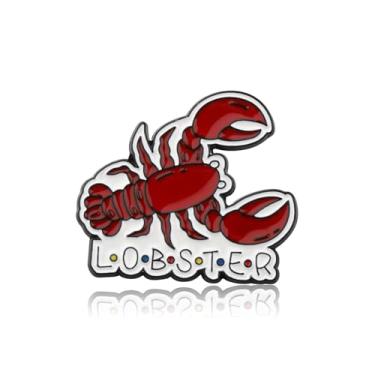 Imagem de PLITI Amigo programa de TV presente amigo programa de TV fãs Central Perk presente amante lagosta presente broche de lagosta para melhor amigo, Medium, Aço inoxidável, Sem Pedra Preciosa