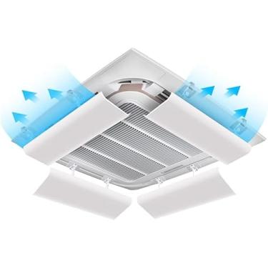 Imagem de Defletor de ar condicionado para teto Ar condicionado central Ângulo de plástico leve ajustável Fácil instalação Evita que o ar frio sopre reto (1 unidade), 60 cm/1 unidade
