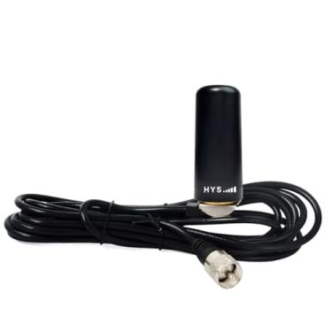 Imagem de HYS Antena NMO GMRS de banda UHF de perfil baixo de 462 MHz-467 MHz, antena de baixo perfil, cabo coaxial para montagem no teto com NMO para UHF PL259, W13'/cerca de 4 m RG-58U para rádio amador de