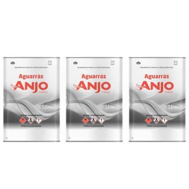Imagem de Kit 3 Unidades -  Aguarrás Desengraxante e Desengordurante Anjo 5l