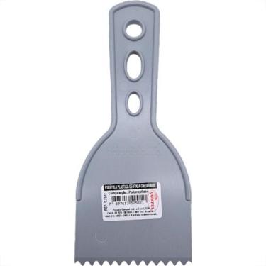 Imagem de Espatula Compel Pvc Dentada Massa Corrida 08Cm - Kit C/6 Pecas - PINCE