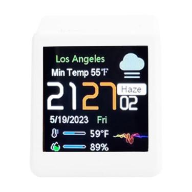 Imagem de Despertador Digital para Idosos, WiFi LCD Com Tela Grande para Demência Com Dia e Data, Detecção de Temperatura, Previsão do Tempo, Calendário, Relógios para Quarto, Cabeceira,