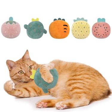 Imagem de Maiiu 5 peças de brinquedos de erva de gato, brinquedos engraçados para gatos, resistentes a mordidas, brinquedos de gato de desenho interno para gatos, brinquedos para mastigar gatos