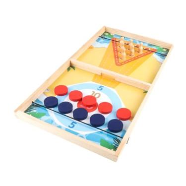 Imagem de Esquirla Jogos de madeira rápida, jogos de boliche engraçado multifuncional interativo jogo de hóquei de tabela de tabuleiro para meninos meninas