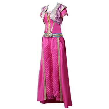 Imagem de Conjunto completo de fantasia de princesa árabe para festa e dança, Tamanho:, M