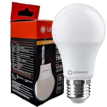 Imagem de Kit 10 Lampada Led Bulbo 12w Luz Quente 3000K Amarela Bivolt - Ledvanc